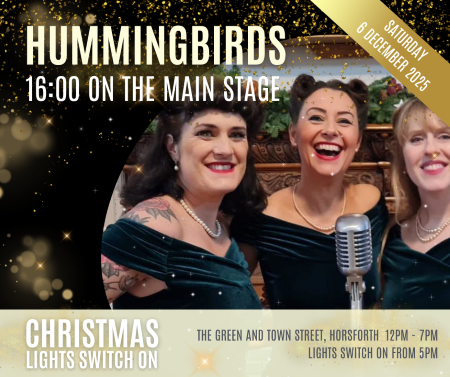 What's on the main stage. 16:00 Hummingbirds