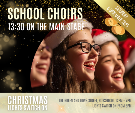 What's on the main stage. 13:30 School choirs