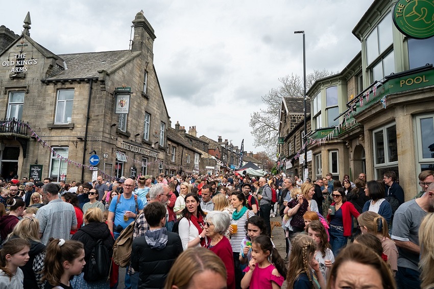 Coronation celebration event on Town Street in Horsforth. 