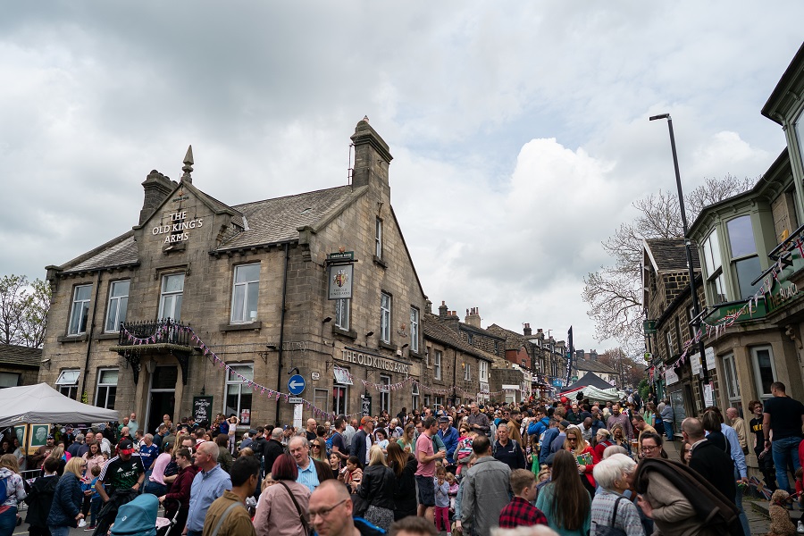 Coronation celebration event on Town Street in Horsforth
