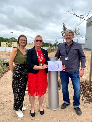 Councillors at time capsule burial at Leeds Bradford Airport