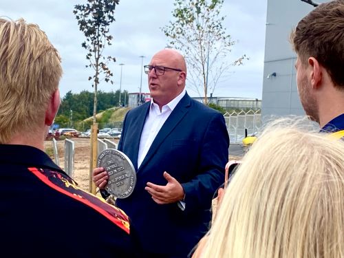 Councillors at time capsule burial at Leeds Bradford Airport