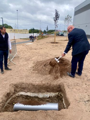Councillors at time capsule burial at Leeds Bradford Airport