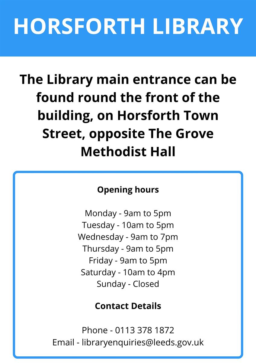 Horsforth Library Information Poster