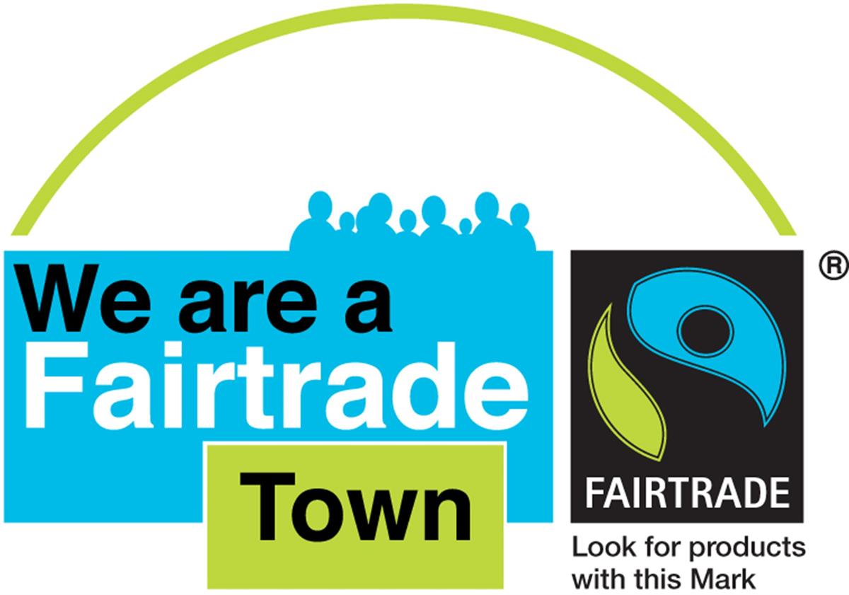 image of Fairtrade logo Text reads we are a Fairtrade Town