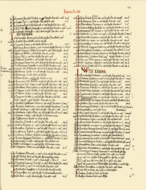 Page from the Doomsday book